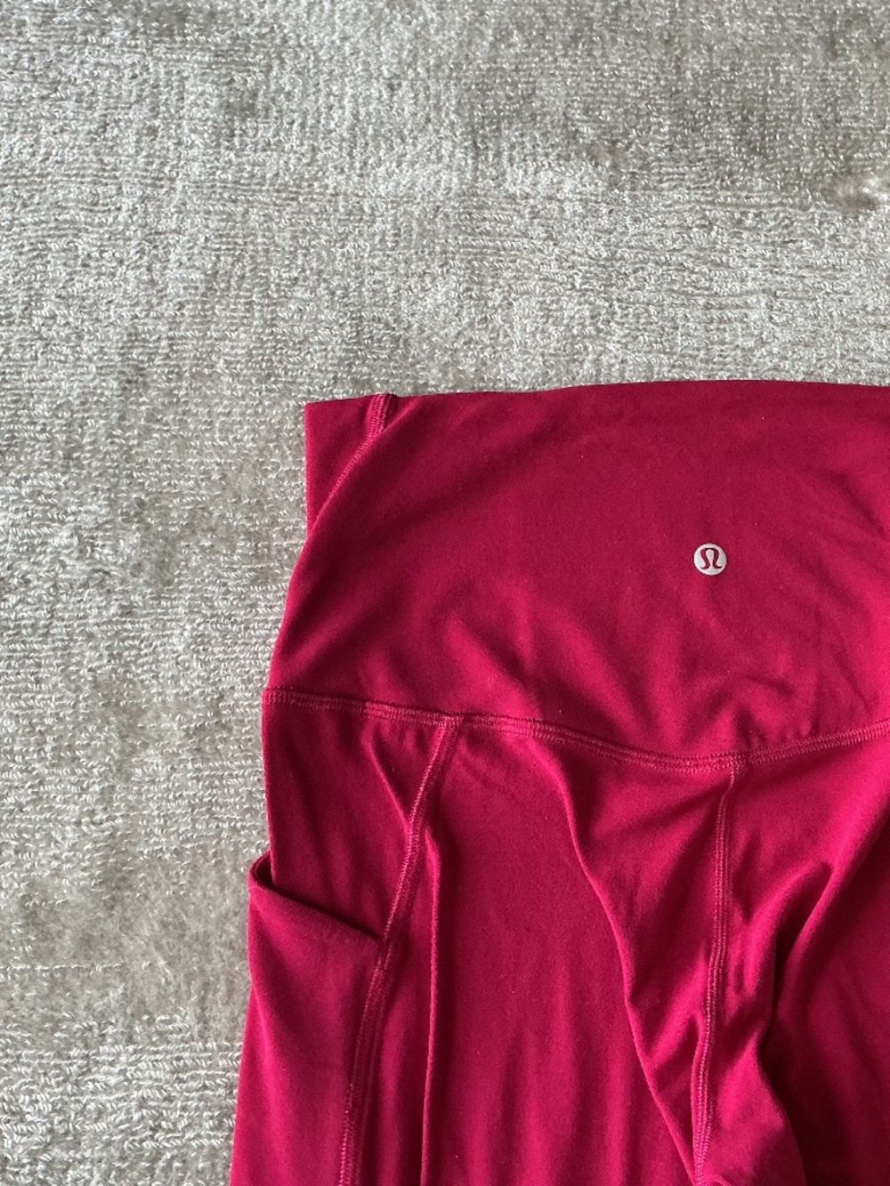 LULULEMON Align High Rise Leggings 25” Pockets Ruby Red RUBR Size 6 - Picture 5 of 6